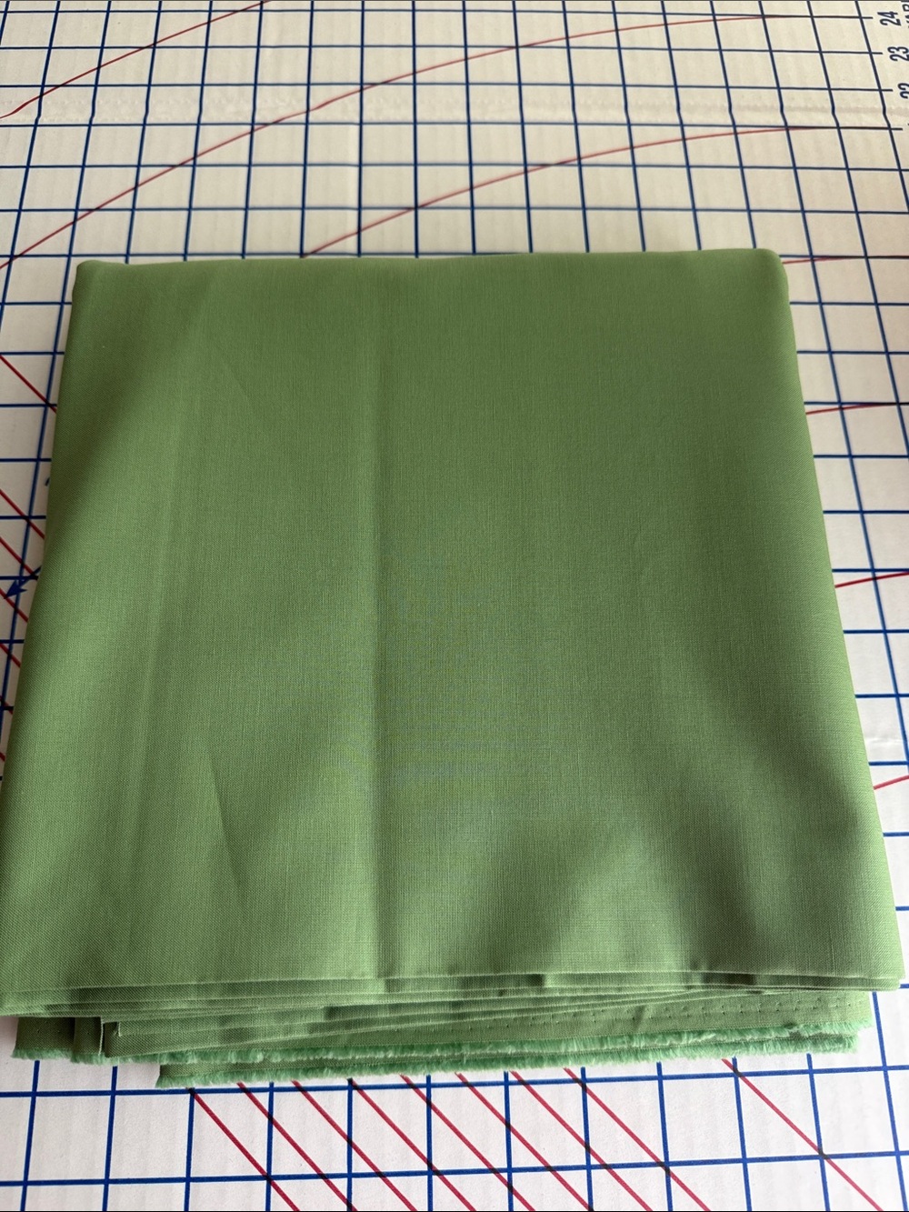 Vintage 1970s Avocado Green Cotton Blend Fabric 2+ Yards x 44” Solid Sturdy - Picture 11 of 11